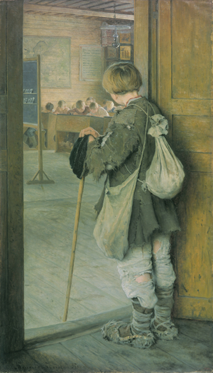 On the School Threshold (oil on canvas)