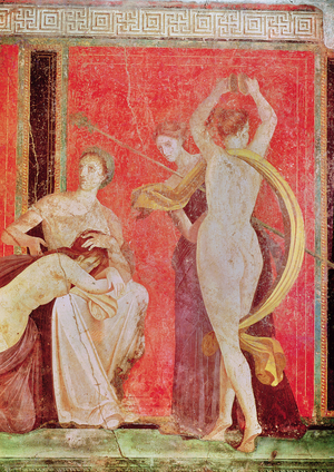 Initiation rites of the cult of Dionysus, fresco from the Villa Dei Mysteri, 1st century BC (fresco)