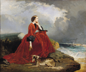 Empress Eugenie in Biarritz, 1858 (oil on canvas)