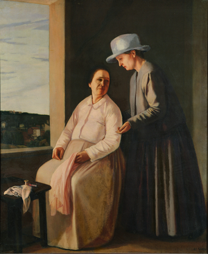 The Visit, 1924 (oil on canvas)
