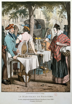 The Brioche Seller, 1821 (lithograph)