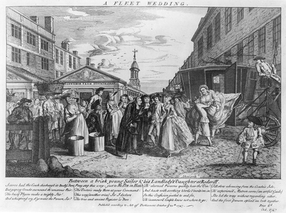 A Fleet Wedding, 1747 (engraving)