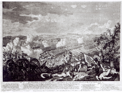 Battle of Lobositz, 1st October 1756 (engraving)