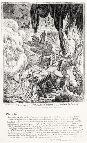 Plate 8, from 'The Life of William Cobbett', written by himself, pub. by H. Humphrey, 1809 (etching) (b/w photo)
