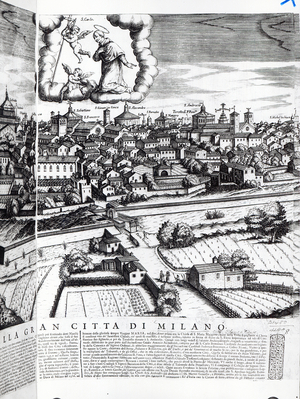 A Section of a Map of Milan, 1640 (engraving)