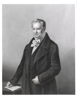 Portrait of Baron Alexander von Humboldt (1769-1859) (engraving)