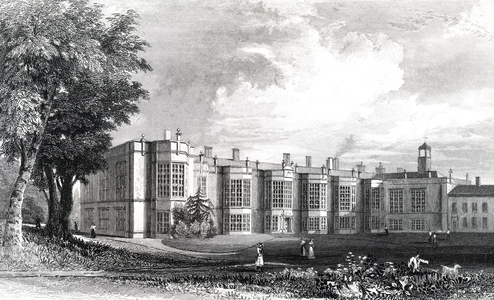 New Hall, near Chelmsford, Essex, engraved by William Watkins, c.1832 (engraving)