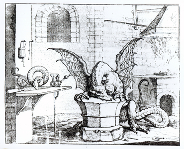 A Dragon in a Workshop (engraving)