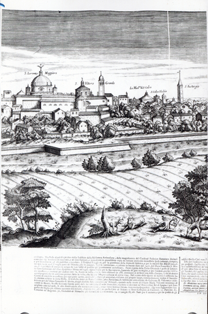 A Section of a Map of Milan, 1640 (engraving)