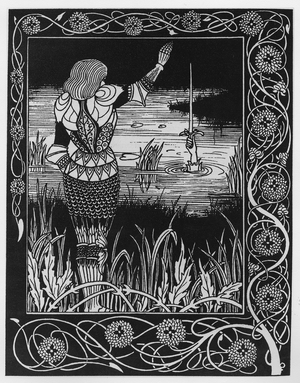 How Sir Bedivere Cast the Sword Excalibur into the Water, 1893-94 (litho)
