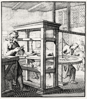 The Diamond Polisher, 1718 (engraving)