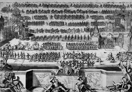 The Battle of Pottava, 1709 (engraving)
