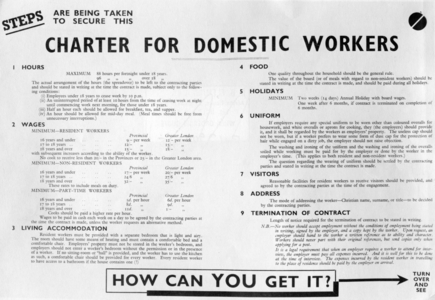 Charter for domestic workers (litho)
