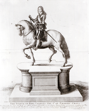The statue of King Charles the 1st at Charing Cross (engraving)