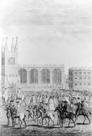 Jonathan wild going to the Place of Execution (engraving)