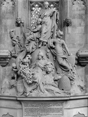Monument to William Pitt the Elder, 1782 (marble) (b/w photo)