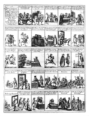 A Representation of the Popish Plot in Twenty Nine Scenes, 1680 (engraving)
