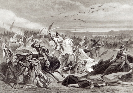 The Battle of Kalka (litho)