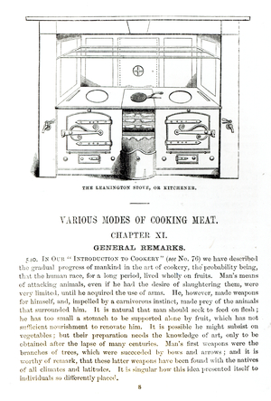 The Leamington Stove, or Kitchener, from Chapter XI of 'Beeton's Book of Household Management' by Isabella Mary Beeton (1836-65) (litho)