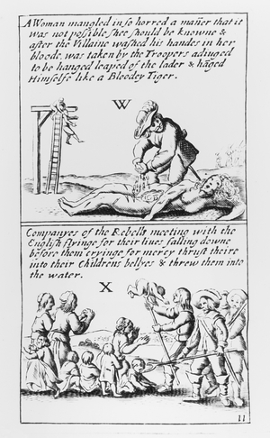 Irish Catholics Torturing English Protestants (engraving)