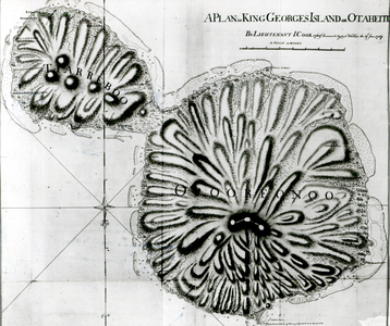 A Plan of King Georges Island or Otheite, 1769 (litho)