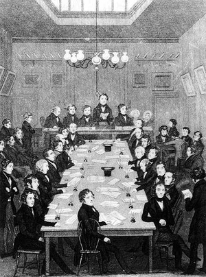 Meeting of the National Convention, 1842 (engraving)