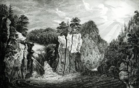 View of the Passaic River Waterfall, New Jersey (engraving)