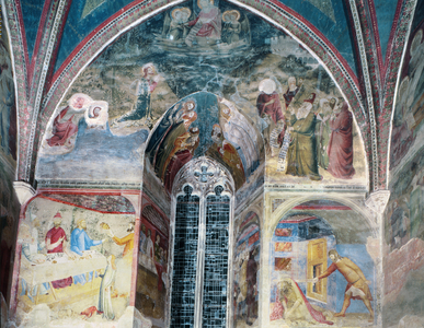 Scenes from The Life of St. John the Baptist, from The Chapel of St. Jean, 1346-48 (fresco) (see also 87124 and 1778223)