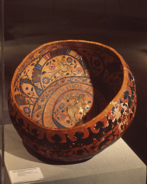 Jicapestle (painted calabash gourd)