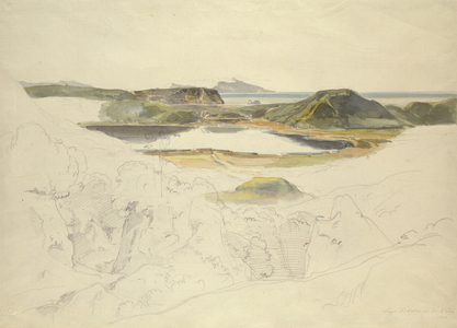 Lake Agnano (pencil and watercolour on paper)