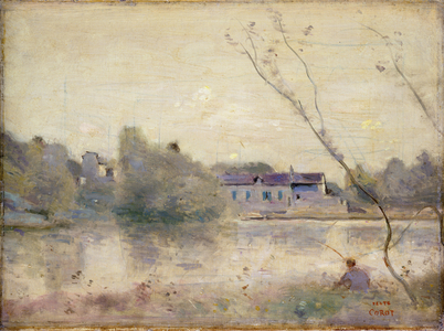 The Pond from the Villa d'Avray, 1865 (oil on canvas)