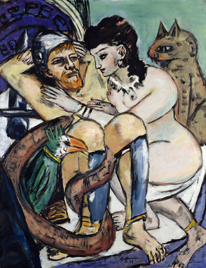 Odysseus and Calypso, 1943 (oil on canvas)