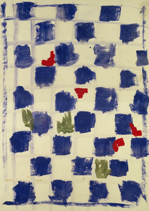 One of 4 Maps with 172 coloured crayons, gouaches, Indian ink drawings, 1 sketch pad, 1952-62 (gouache on paper)
