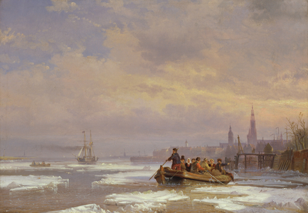 Ship in Ice, 1854 (oil on canvas)