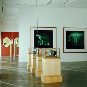 Untitled (Aquarium), 1992/94 (four parts, glass, metal, wood, visual devices) (see also 182873)