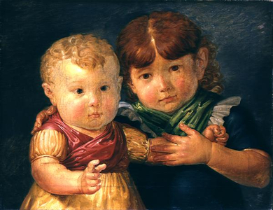 The Artist's Children, Maria Dorothea and Otto Sigismund Runge, 1809 (oil on canvas)