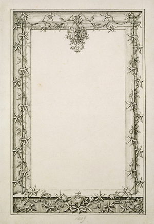 Decorative border, 1809 (pen and ink on paper)