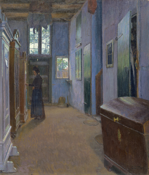 Hall in a House in Lubeck, 1893 (oil on canvas)