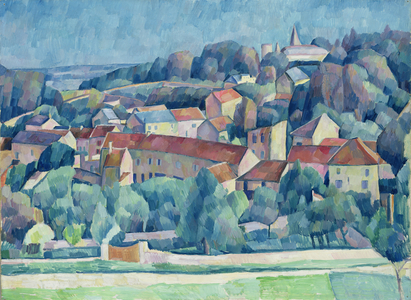 Hardricourt Village and Castle (oil on canvas)