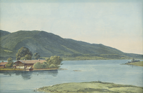 Tegernsee (oil on paper laid down on paperboard)