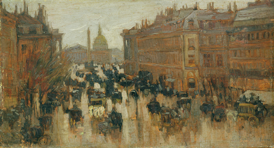 Rue Royale, Paris, 1908 (oil on board)