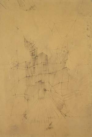 Architecture, 1950 (pen and Indian ink and wash on paper)