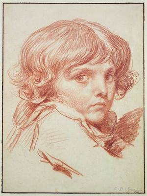 Portrait of a Young Boy (red chalk on paper)