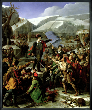 Gustaf Vasa (1496-1560) Addressing the Peasants of Dalecarlia (oil on canvas)