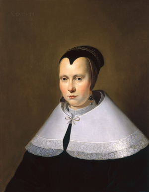 Portrait of a Woman (oil on panel)