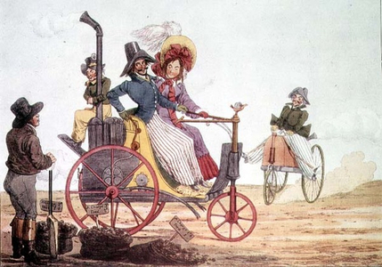 Caricature of the English; 'My Friend, give me a load of coke, your charcoal is too expensive', 1827 (print)