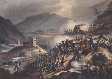 Battle of Castalla, 13th April, 1813 engraved by Thomas Sutherland (b.c.1785), 1813 (engraving)