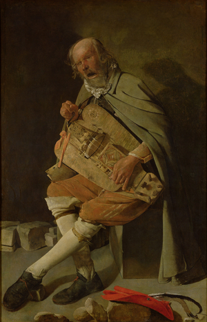 The Hurdy Gurdy Player, 1620s (oil on canvas)