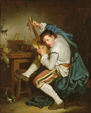 The Guitarist, Or A birdwatcher Grants His Guitar, c.1757 (oil on canvas)