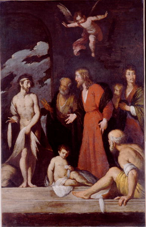The Healing of the Paralytic (oil on canvas)